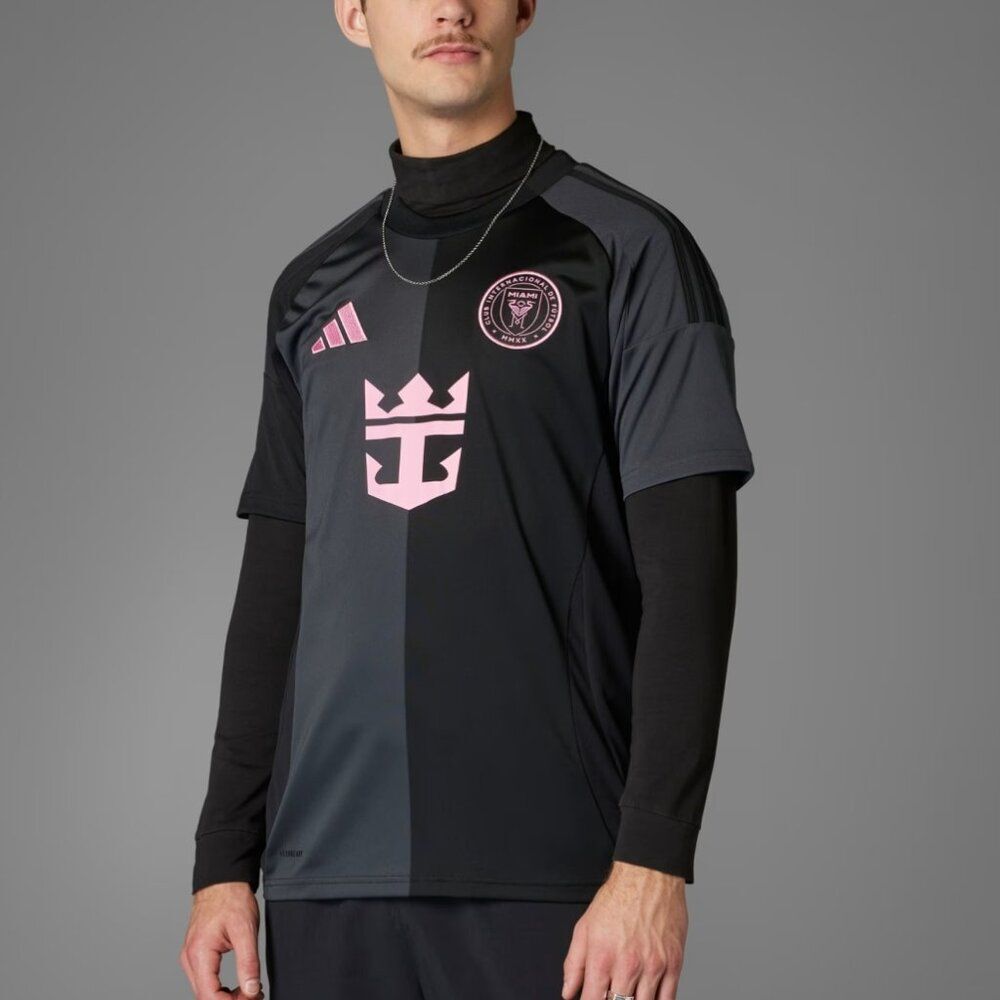 NWT Adidas Inter Miami CF 25/26 Away Jersey Top Black Soccer Active Mens Multi